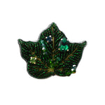 Load image into Gallery viewer, Handmade Crystal Black Maple Leaf Brooch/ Pin
