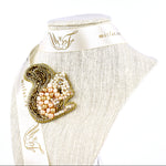 Load image into Gallery viewer, Handmade Goldish Squirrel Brooch
