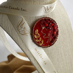 Load image into Gallery viewer, Handmade Gold-Red Virgo Brooch
