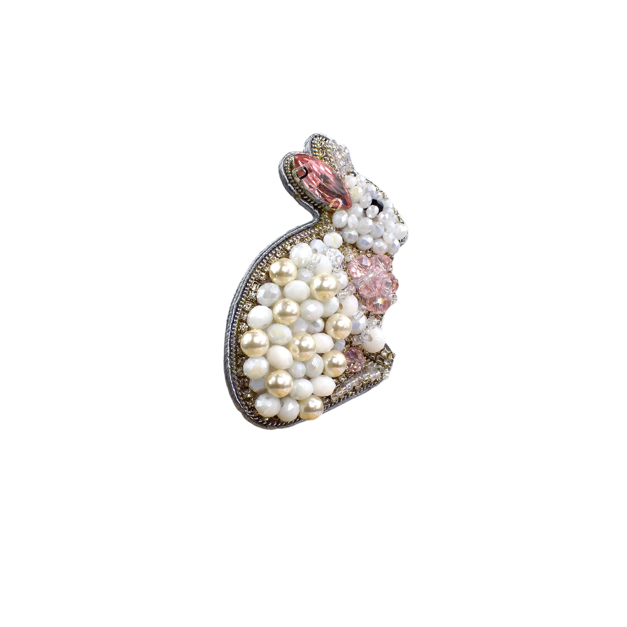 Handmade Snowy Rabbit Brooch