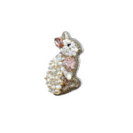 Load image into Gallery viewer, Handmade Snowy Rabbit Brooch
