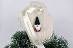 Load image into Gallery viewer, Handmade Green Velvet Santa Claus Christmas Brooch/ Pin
