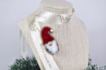 Load image into Gallery viewer, Handmade Red Velvet Santa Claus Christmas Lapel Pin
