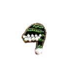 Load image into Gallery viewer, Handmade Green Santa Christmas Hat Brooch/ Pin
