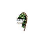 Load image into Gallery viewer, Handmade Green Santa Christmas Hat Brooch/ Pin
