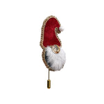 Load image into Gallery viewer, Handmade Red Velvet Santa Claus Christmas Lapel Pin
