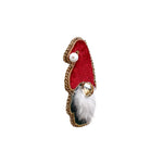 Load image into Gallery viewer, Handmade Red Velvet Santa Claus Christmas Brooch/ Pin
