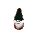 Load image into Gallery viewer, Handmade Green Velvet Santa Claus Christmas Brooch/ Pin
