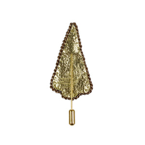 Handmade Green Velvet Christmas Tree Lapel Pin