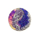 Load image into Gallery viewer, Handmade Silver-Purple Virgo Brooch
