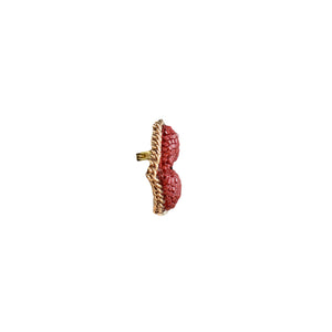 Handmade Deep Red Kiss Brooch/ Pin