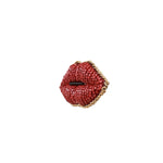 Load image into Gallery viewer, Handmade Deep Red Kiss Brooch/ Pin
