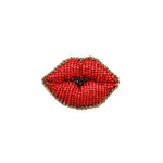 Load image into Gallery viewer, Handmade Ever Red Kiss Brooch/ Pin
