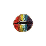 Load image into Gallery viewer, Handmade Rainbow Hot Lips Brooch/ Pin
