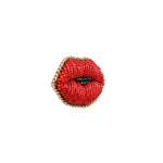 Load image into Gallery viewer, Handmade Hot Red Kiss Brooch/ Pin
