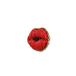 Load image into Gallery viewer, Handmade Hot Red Kiss Brooch/ Pin
