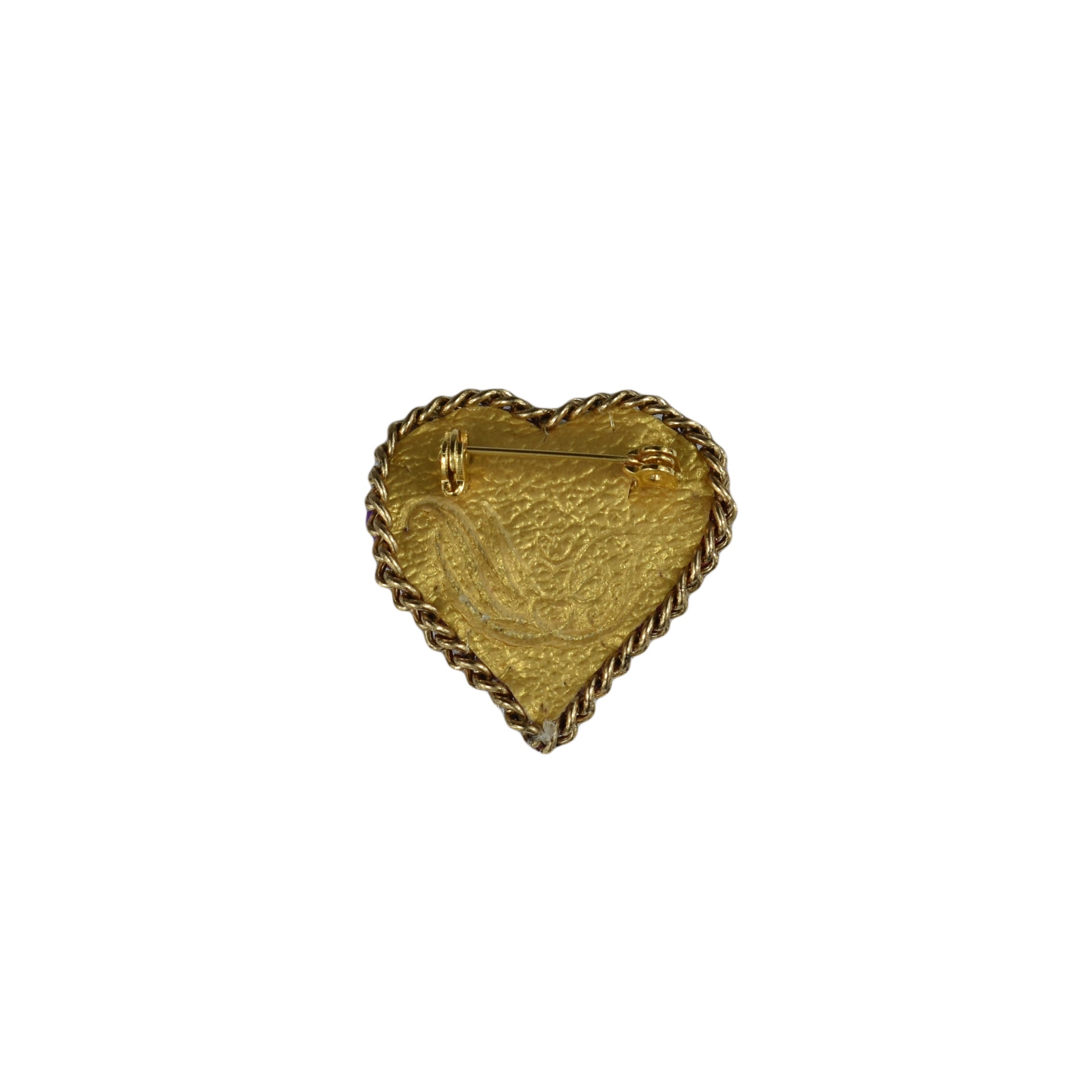 Handmade Matt Ever Red Heart Brooch/ Pin