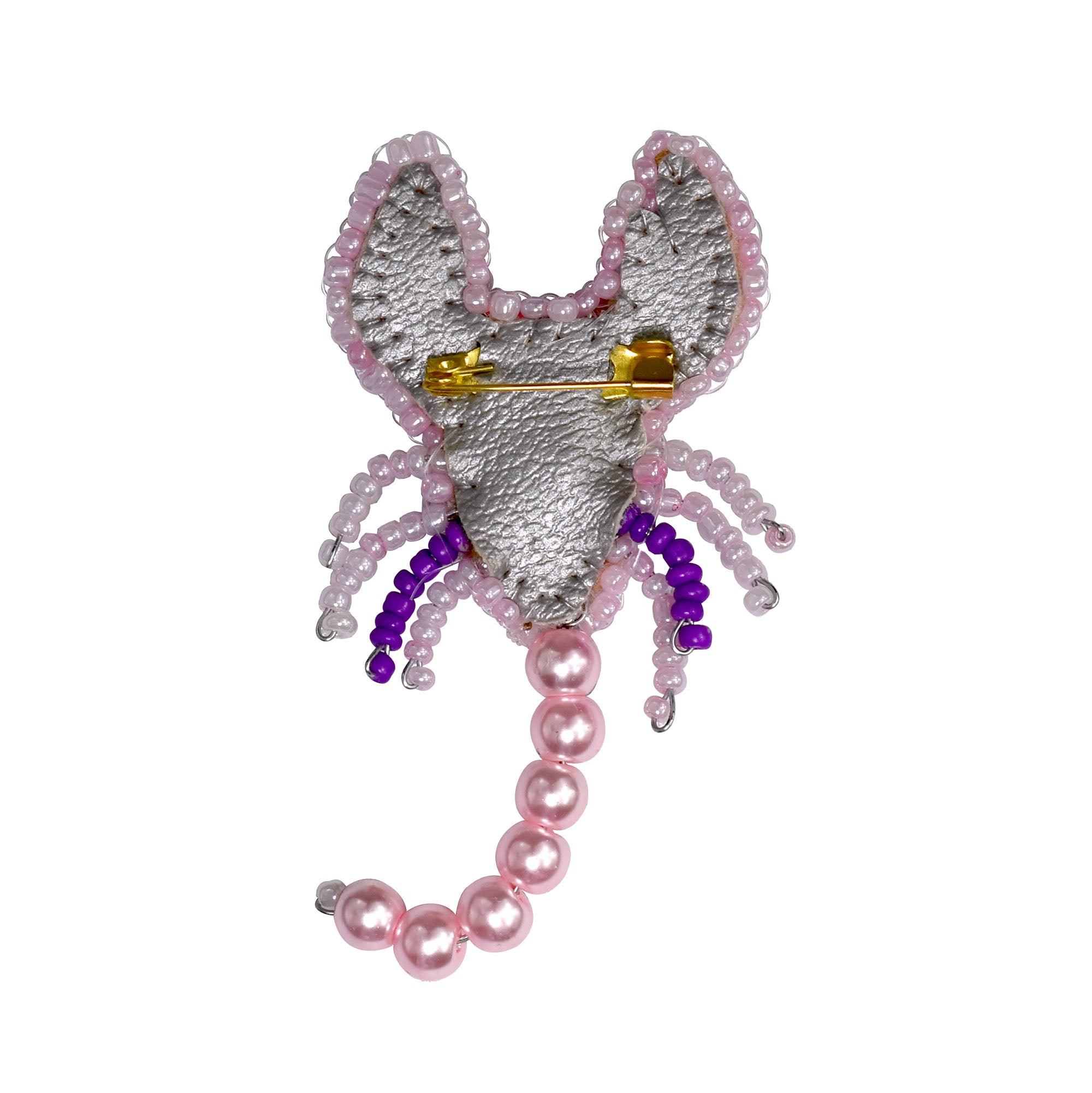 Handmade Pink Scorpio Brooch